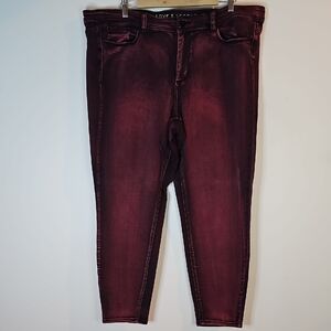 Love & Legend Deep Burgundy Size 22 Jeggings